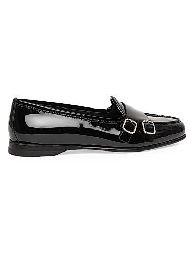 Лоферы Santoni из лаковой кожи с миндалевидным носком и кожаной подошвой 11010592