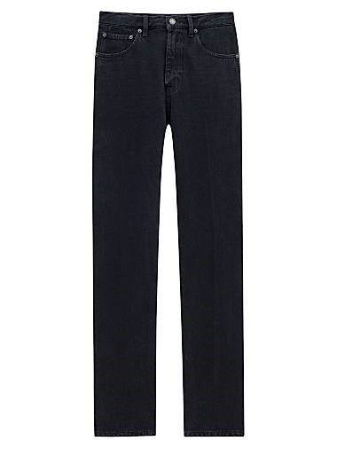 Женские прямые джинсы Saint Laurent из итальянского денима с пятью карманами и средней посадкой 11017975
