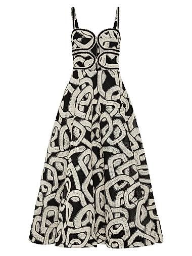 Вышитое сетчатое платье Catena от Rebecca Vallance с аппликацией и открытыми элементами 11021478