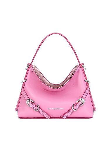 Givenchy Сумка Nano Voyou из телячьей кожи с короткой ручкой и съемным ремнем на плечо 11026968