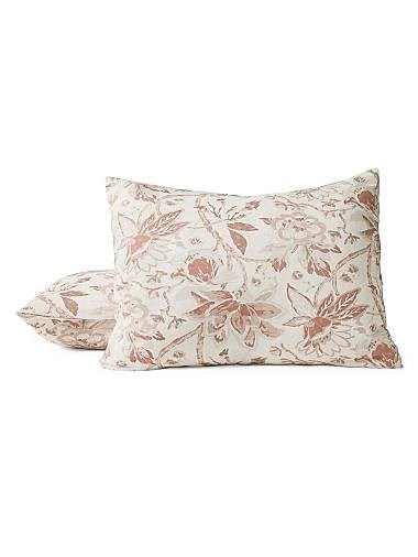 Coyuchi Наволочка с узором морских цветов, стандартный размер 50 x 66 см, 52% переработанный лен, 48% органический хлопок 11015284