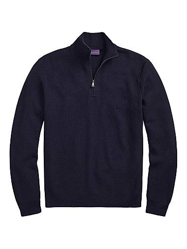 Лонгслив из шерсти с застёжкой на молнии Pique-Knit от Ralph Lauren, 100% шерсть, производство Италия 11009740