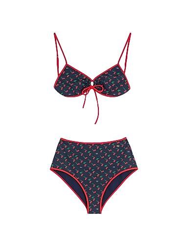 Valentino Garavani Бикини из лайкры с принтом Cherryfic и деталью VLogo, Италия 11016310