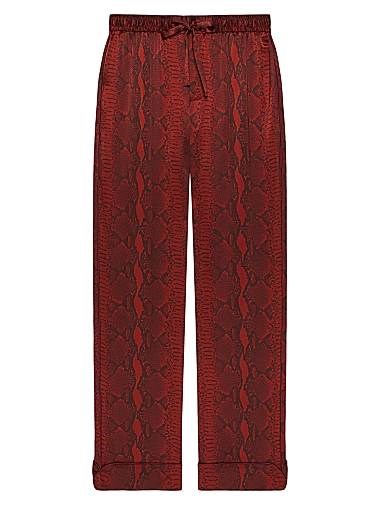 Шелковые итальянские пижамные штаны Givenchy с принтом питона и эластичной талией 11027071