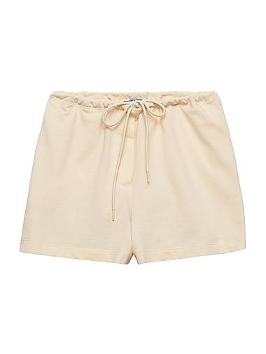 Шорты из пике Prada с расслабленным кроем и треугольным логотипом, 100% хлопок 11016058