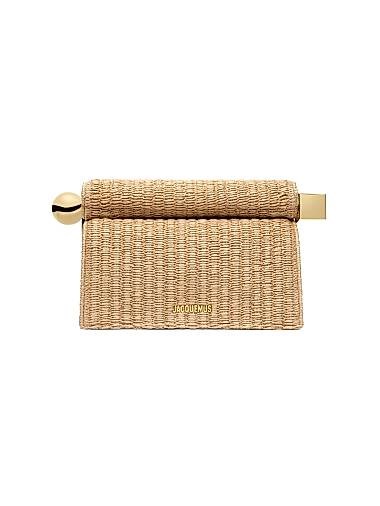 Jacquemus Сумка La Pochette Rond Carre из текстиля и кожи с магнитной застежкой, размер 27x17x12 см 11026739