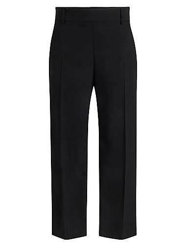 Брюки Khaite Cam из стрейчевой ткани с передними защипами, Италия, 78% вискоза 11010054