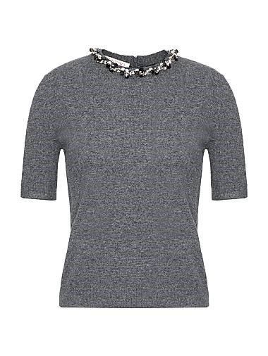 Расслабленный свитер из 100% шерсти с частичной вышивкой от Valentino Garavani, Италия 11030196