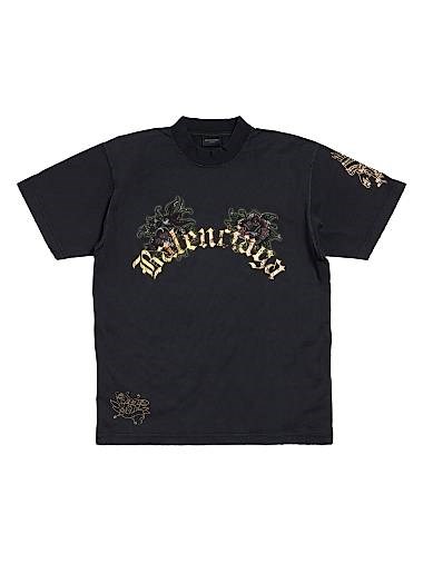 Футболка Balenciaga Tacky Tattoo с короткими рукавами, винтажный джерси, 100% хлопок, производство Португалия 11008657