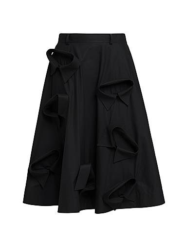 Юбка миди Moschino из эластичного хлопка с поясом, 94% хлопка, 6% эластана, Италия 11024341