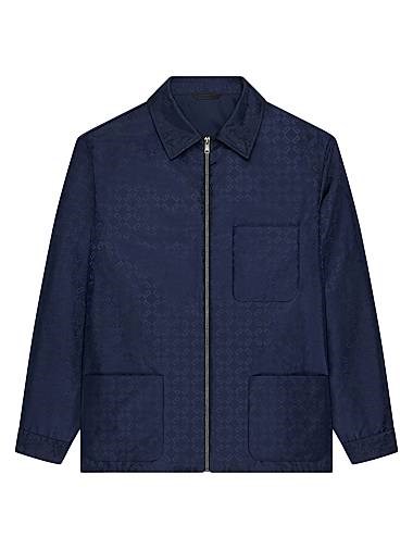 Оверсайз лонгслив Givenchy из жаккарда Double Face Monogram 72 с классическим воротником и карманами 11027044