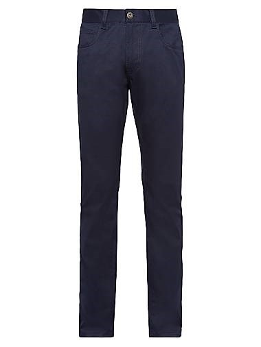 Джинсы Prada с пятью карманами, зауженный крой, стрейч, неотделанная сырьевая отделка 11024235