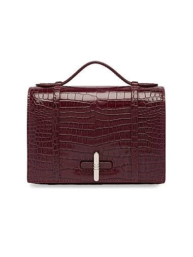 Malone Souliers Сумка May из крокодильей кожи, 13х18х7 см, с замком и съемной цепочкой 11015006