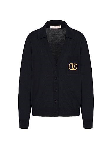 Итальянский кардиган Valentino Garavani из 100% овечьей шерсти с передней застежкой 11009410