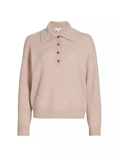 Пуловер с поло-воротом из шерсти и кашемира от Reiss, 95% шерсть, лонгслив 10041913