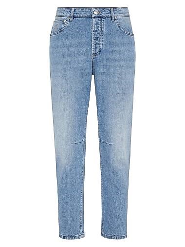 Джинсы Brunello Cucinelli из мягкого хлопкового денима с пятью карманами, комфортной классической посадкой 11015612