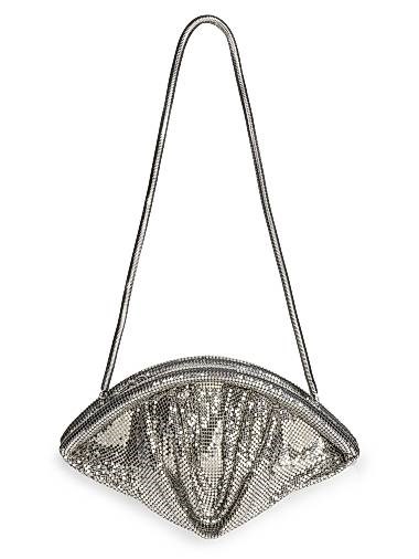 Paco Rabanne Элегантный клатч с металлической отделкой и съемной цепочкой, размеры 30 см x 15 см x 6 см 11025254