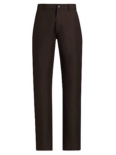 Итальянские брюки Harper из смеси шерсти virgin и хлопка Loro Piana с боковыми и задними карманами 11030392