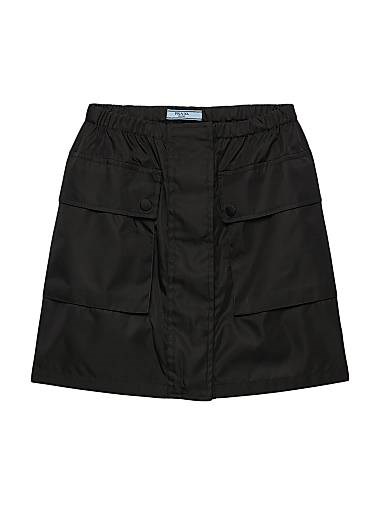 Мини-юбка Prada Re-Nylon с эластичным поясом и карманами из 100% переработанного полиамида 11009958