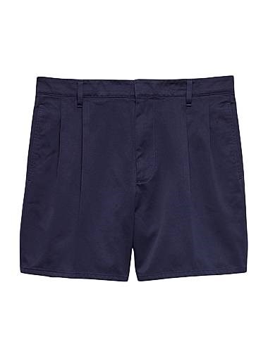 Бермуды Prada из хлопка с потайной молнией, боковыми карманами и задними карманами на кнопках 11013678