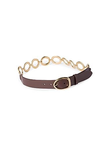 Miu Miu Кожаный ремень с металлической пряжкой, 100% телячья кожа, высота пряжки 3.3 см 11014583