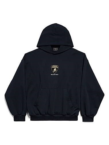 Худи средней посадки из сухого флиса с принтом на груди Balenciaga x Automobili Lamborghini, Португалия 11015893