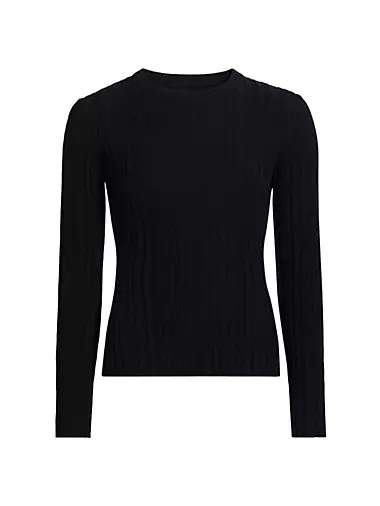 LOULOU DE SAISON Элза лонгслив из шелка и хлопка с круглым вырезом, 55% шелка и 40% хлопка, материалы получены ответственно 11025283