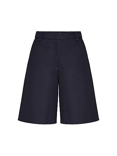 Легкие двуслойные габардиновые бермуды Valentino Garavani с застежкой на молнию и крючком, Италия 11009335