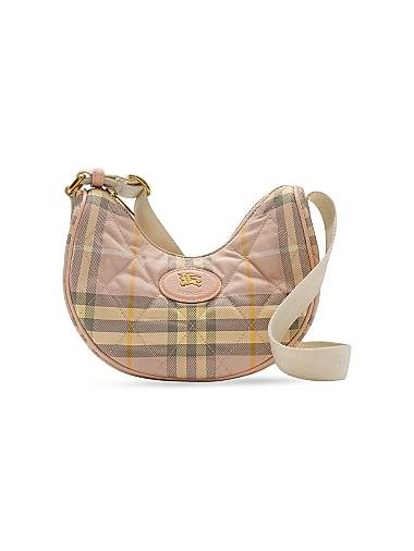 Burberry Сумка через плечо с диагональной стежкой и регулируемым ремешком, размер 23,6 см х 18 см х 7 см 11011595