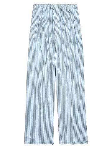 Пижамные штаны Balenciaga из легкого полосатого флиса с завышенной талией и эластичным поясом, Италия 11015064