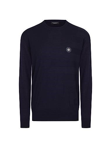 Лонгслив Stefano Ricci из чистой шерсти с кожаными вставками из аллигатора и декоративной фурнитурой, Италия 11026007