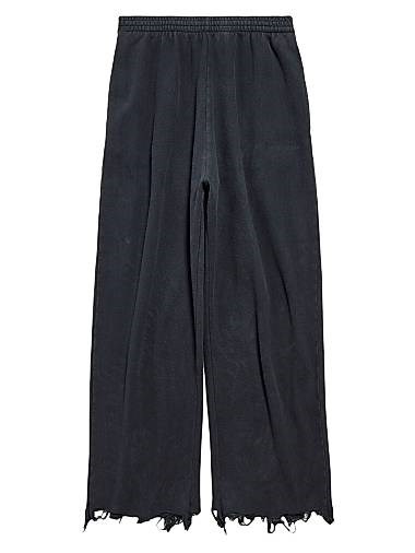 Спортивные брюки Balenciaga с принтом лака для ногтей, из хлопковой ткани, с эластичным поясом, средней посадки 11009091