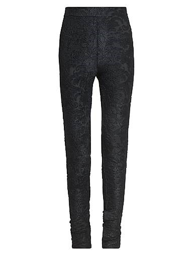 Жаккардовые леггинсы Balmain в стиле барокко с задней застежкой на молнии, 65% вискоза 11012606