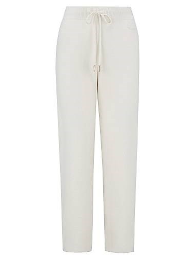 Брюки Moncler из смеси шерсти и кашемира с эластичным поясом и завязками 11030048