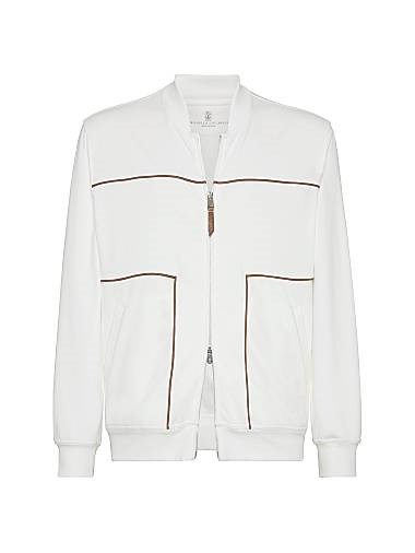 Худи из техно-хлопка с двумя застежками и карманами от Brunello Cucinelli, Италия 11029850