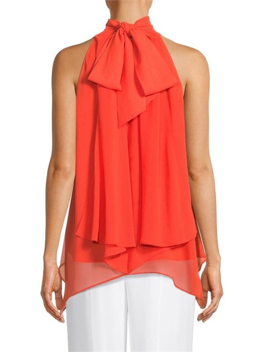 Блуза без рукавов из шифона Perry от Ungaro с завязкой на шее и драпировкой на спине 11024577