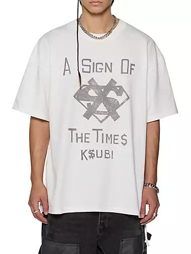 Оверсайз футболка Ksubi Sign Ekcess с коротким рукавом, 100% хлопок 10041578