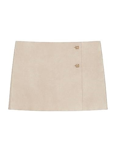 Givenchy Wrap Skirt in Suede with 4G Detail 11008906