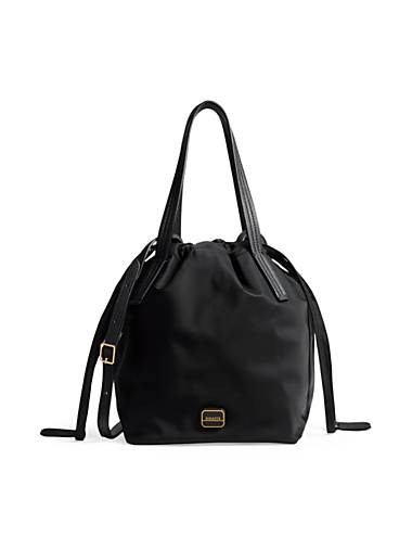 Khaite Универсальная сумка из нейлона и кожи с завязками, ручками и карманом - 22x19x22 см 11014072