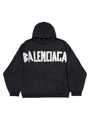 Унисекс оверсайз худи Balenciaga из флиса Archetype с карманом-кенгуру, сделано в Португалии 11018530
