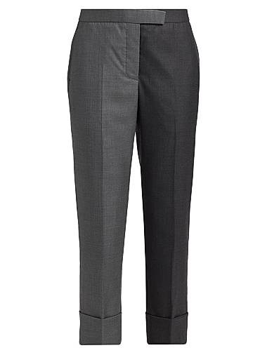 Укороченные шерстяные брюки Thom Browne Fit 1 с карманами и застежкой на молнии, 100% шерсть, Италия 11009595