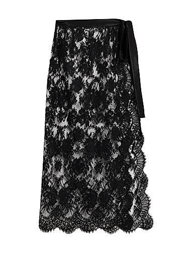 Кружевная миди-юбка Dolce &amp, Gabbana Pizzo с завязками и разрезом, 68% хлопок, произведено в Италии 11008404