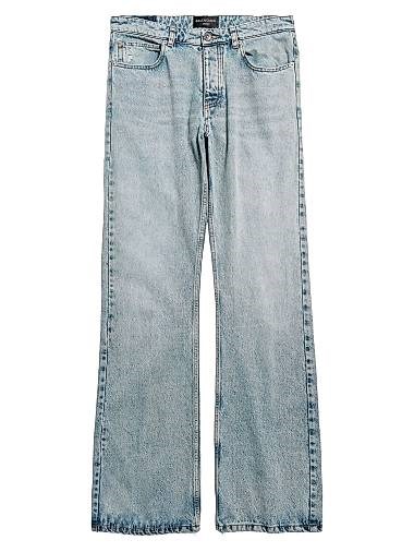 Прямые брюки Balenciaga с низкой посадкой из японского твила, с пятью карманами и пятью шлевками для ремня 11011619