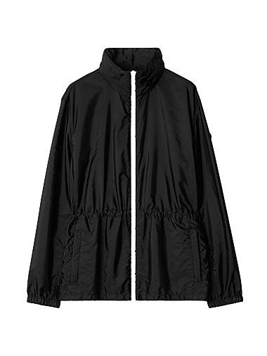 Короткая нейлоновая куртка-парка Burberry с капюшоном, длинными рукавами и застёжкой-молнией 11012256