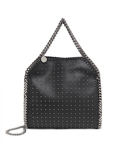 Stella McCartney Мини-сумка Falabella из искусственной кожи с металлическими заклепками, ручкой и цепочным ремешком 11014851