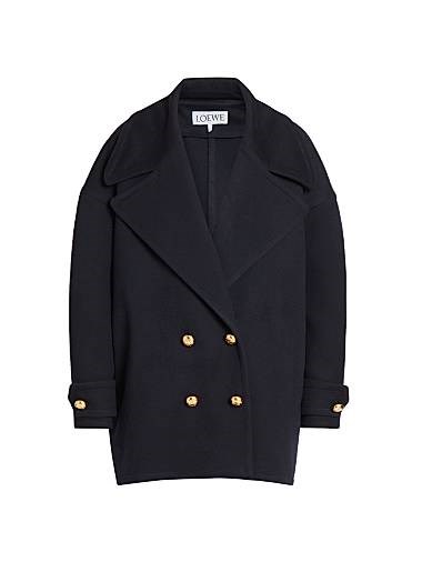 Loewe Pebble Wool-Cashmere Blend Peacoat 11009088