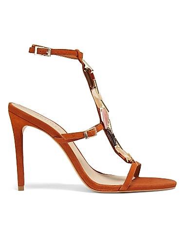 Сандалии Schutz Cassandra 100мм из замши с открытым носом и каблуком-шпилькой 11026522