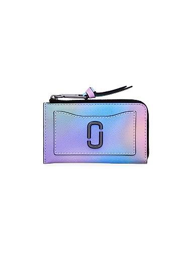 Marc Jacobs Компактный бумажник из coated-кожи с верхней молнией, размером 13 см x 7.5 см x 1.5 см, функциональный и стильный 11008127