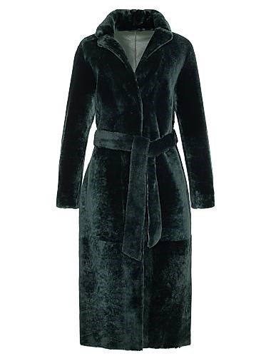 Gorski Select Shearling Lamb Coat with Belt 11020270