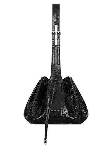 Givenchy Средняя сумка из искусственной треснувшей кожи с плечевым ремнем и замком для удобного доступа 11017824